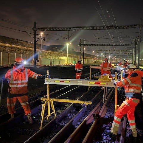 Travaux de voie ITE (eurotunnel) voie ferré et voie spéciale